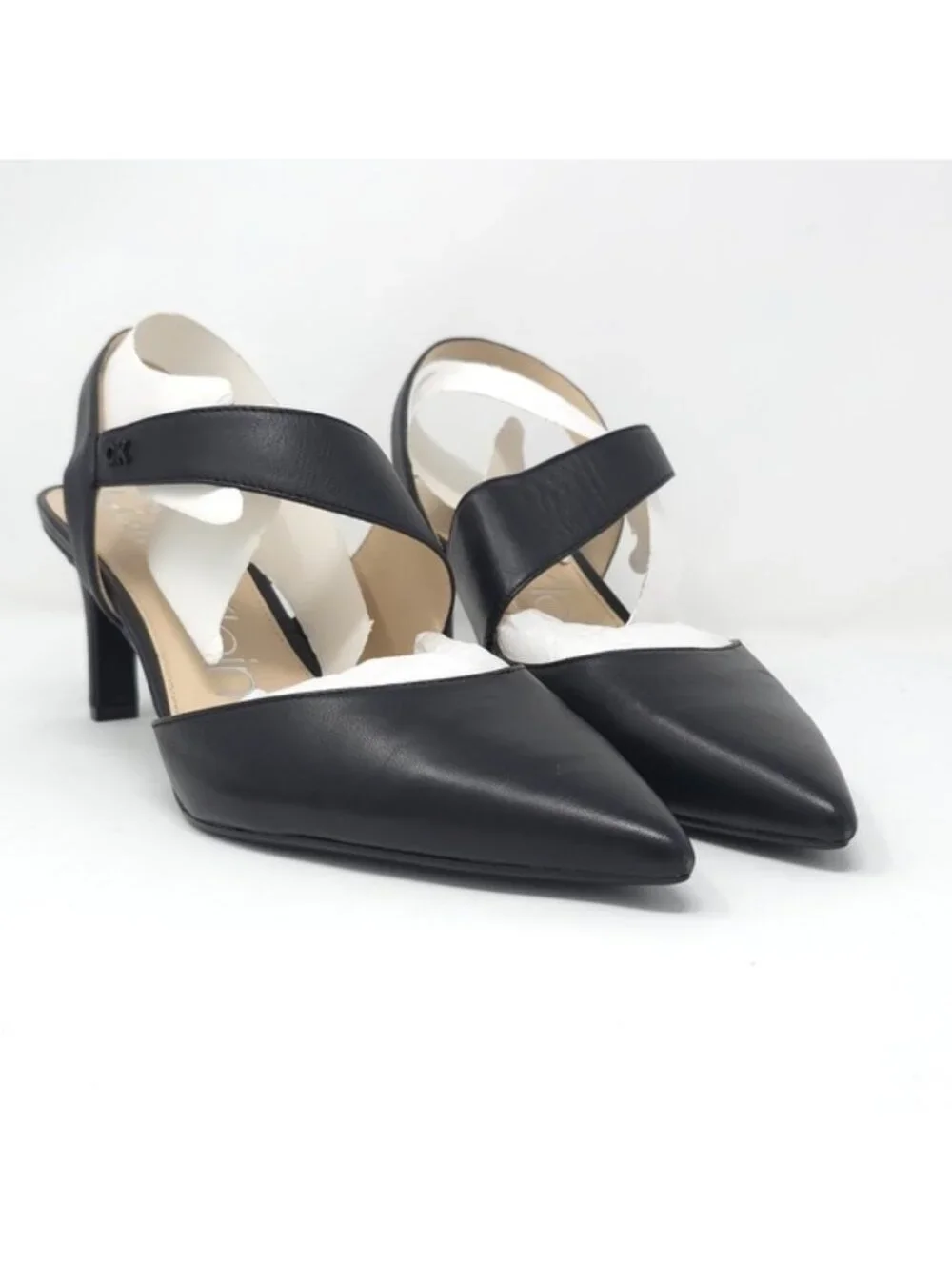 Calvin Klein Women's Larin Pump, Black Leather, 11M - Picture 2 of 8